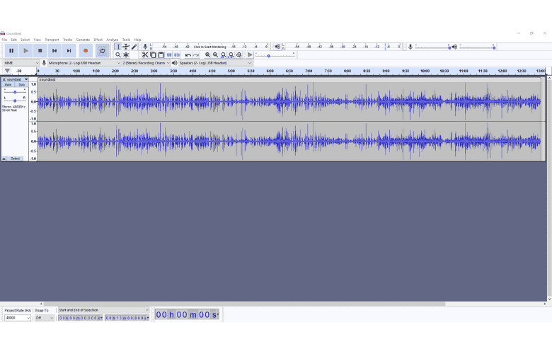 sound waves of audio file