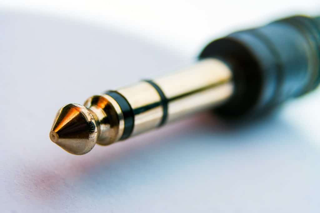 A quarter inch audio connector