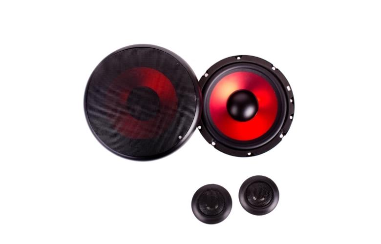 Red coaxial speakers for car