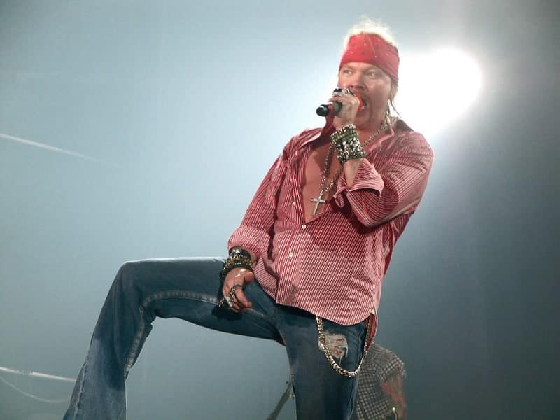 Axl Rose, The lead singer of Guns N Roses.