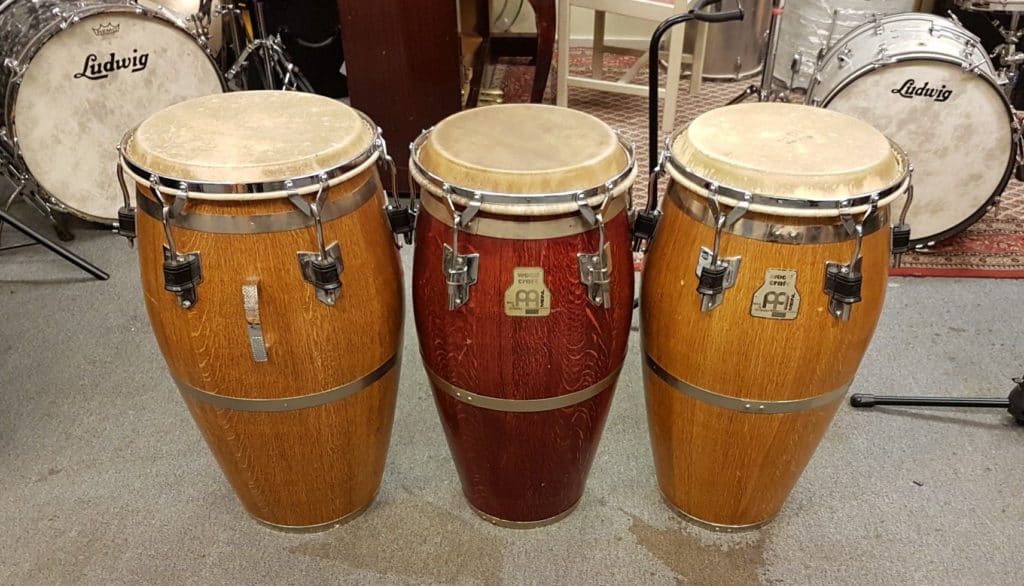 The Conga is a percussion instrument that resembles a barrel with a tunable drum