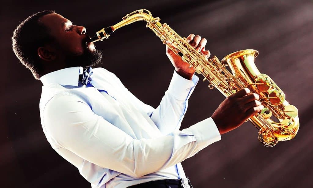 The saxophone is a major player in jazz bands, like a brother in a family. 
