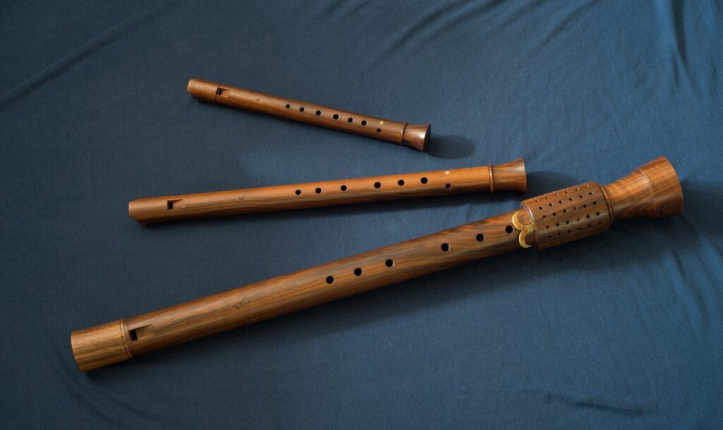 The recorder has a simple design, with just six holes in the front and one in the back. 