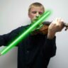 Viola Player With Lightsaber Bow