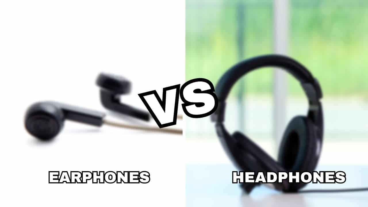 Featured image showing earphone vs headphone